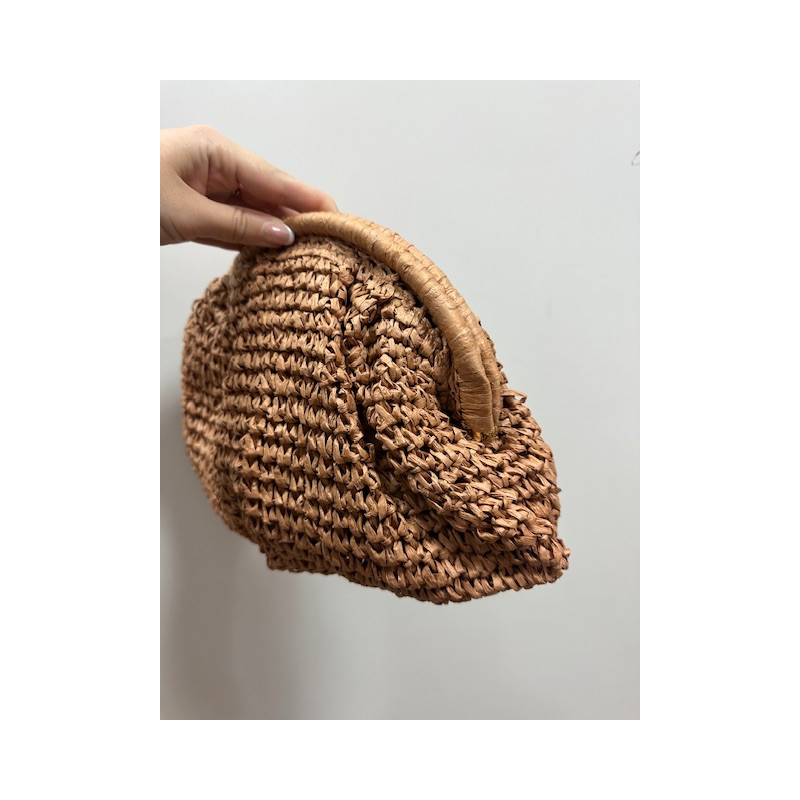 Bolso rafia marron