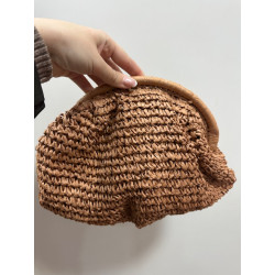 Bolso rafia marron