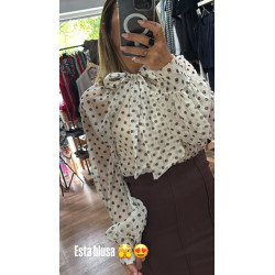 Blusa lunares gasa