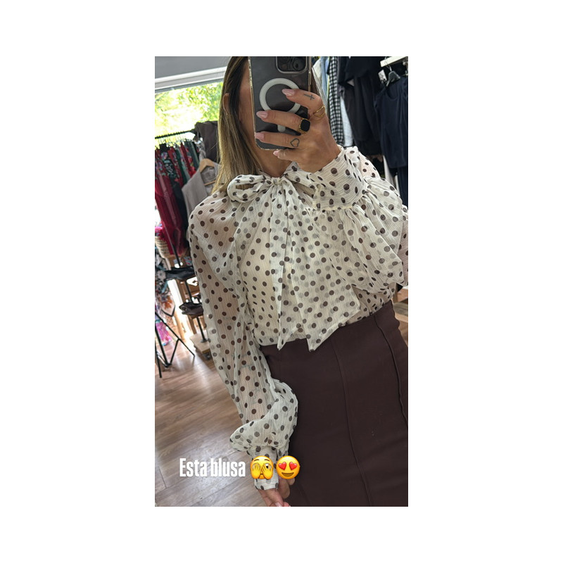 Blusa lunares gasa