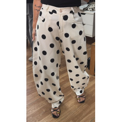 Pantalón globo lunares