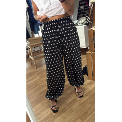 Pantalón bombacho lunares