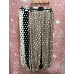 Pantalón bombacho lunares