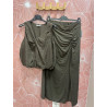 Conjunto top y falda lino