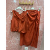 Conjunto top y falda lino