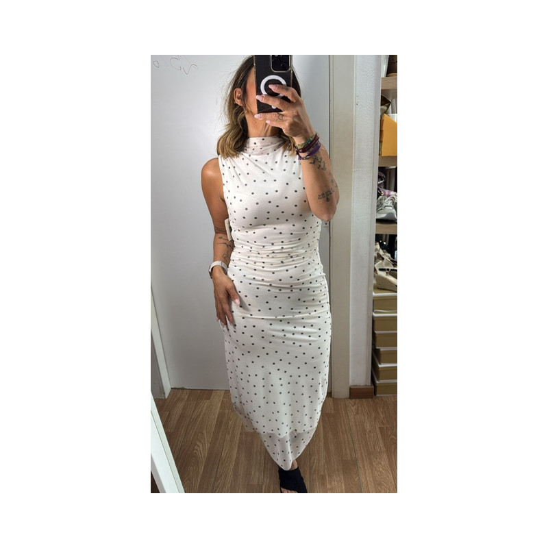 Vestido gasa lunares