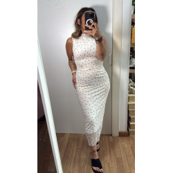 Vestido gasa lunares