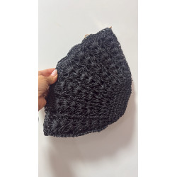 Bolso concha rafia