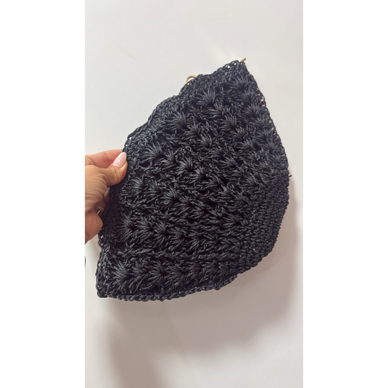 Bolso concha rafia