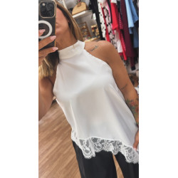 top asimétrico encaje