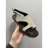 Sandalia plana beige