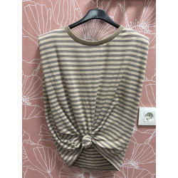 Camiseta hombrera rayas