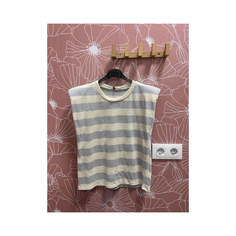Camiseta hombrera rayas hilo