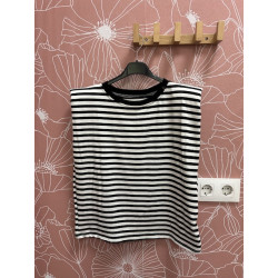 Camiseta hombrera rayas