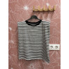 Camiseta hombrera rayas