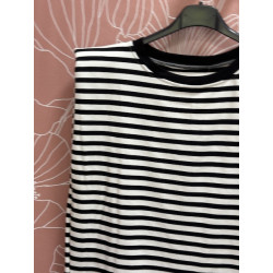 Camiseta hombrera rayas