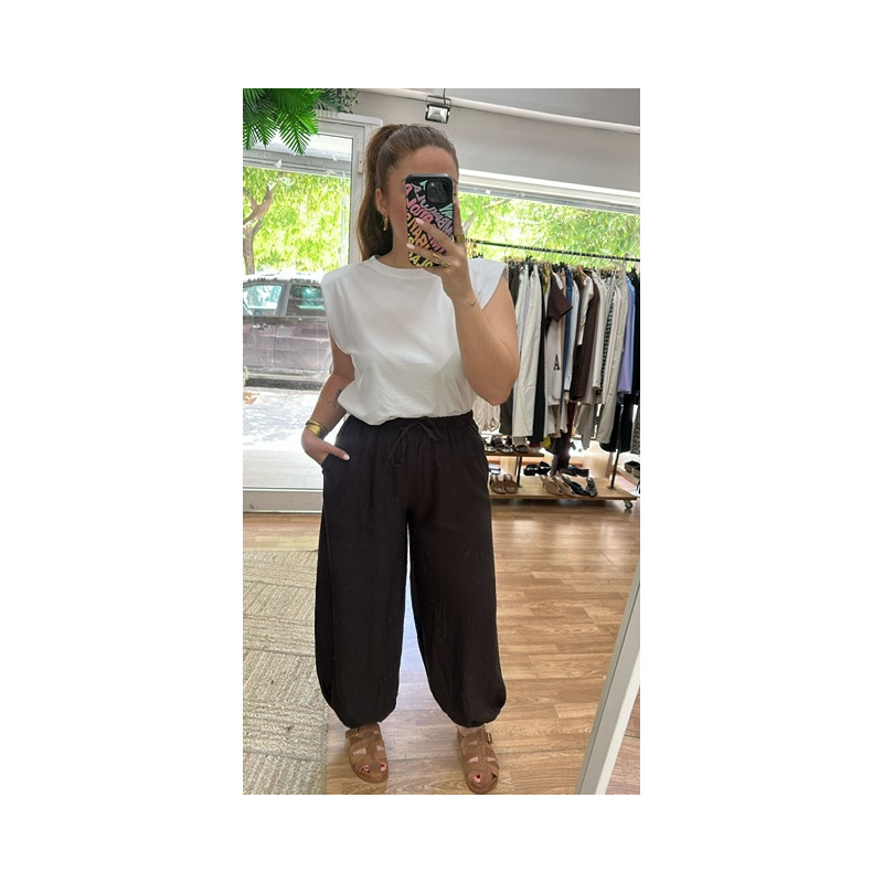 Pantalón Bombacho lino