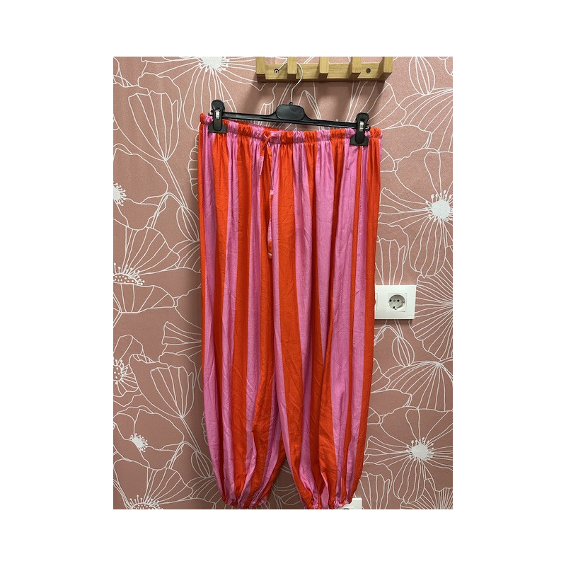 Pantalon bombacho raya