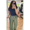 Pantalón de rayas lino