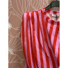 Camiseta rayas frunce