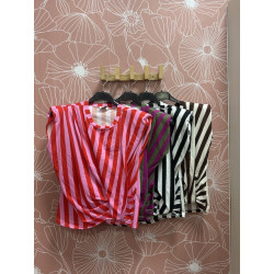 Camiseta rayas frunce