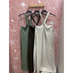 Vestido tachuela cruzado