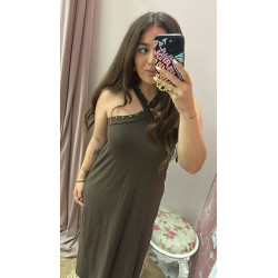 Vestido tachuela cruzado