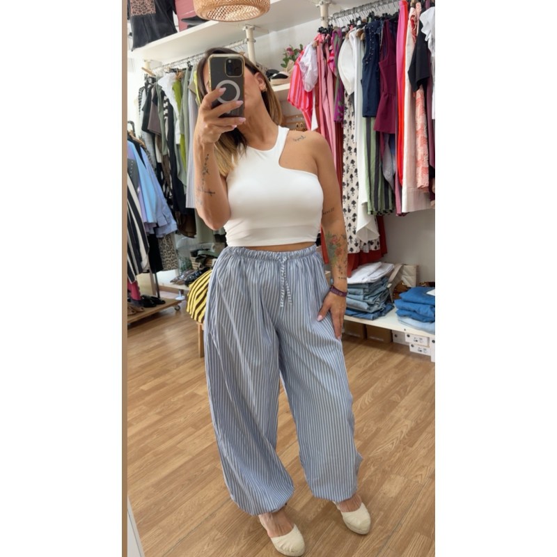 Pantalón rayas bombacho