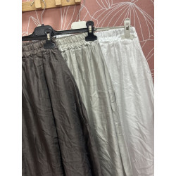Pantalón semitransparente satinado