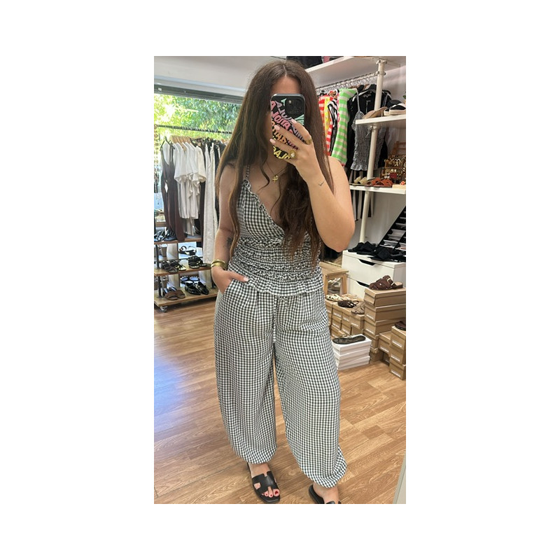 Pantalón bombacho vichy