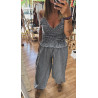 Pantalón bombacho vichy