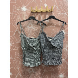 Blusa vichy tiranta