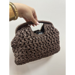 Bolso rafia marron