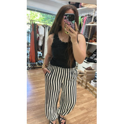 Pantalón bombacho rayas
