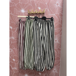 Pantalón bombacho rayas