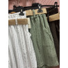 Pantalón lino rayas