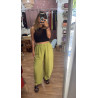 Pantalón tachuelas lino