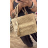 Bolso rafia adorno