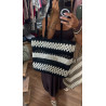 Bolso croché rayas