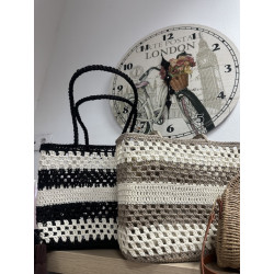 Bolso croché rayas
