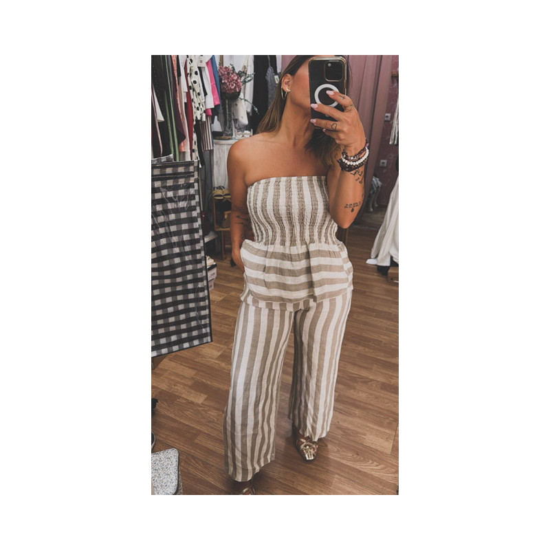 Pantalon lino lista