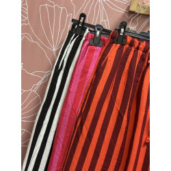 Pantalón rayas lino