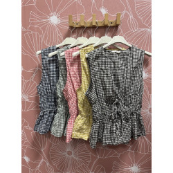 Blusa vichy lazos