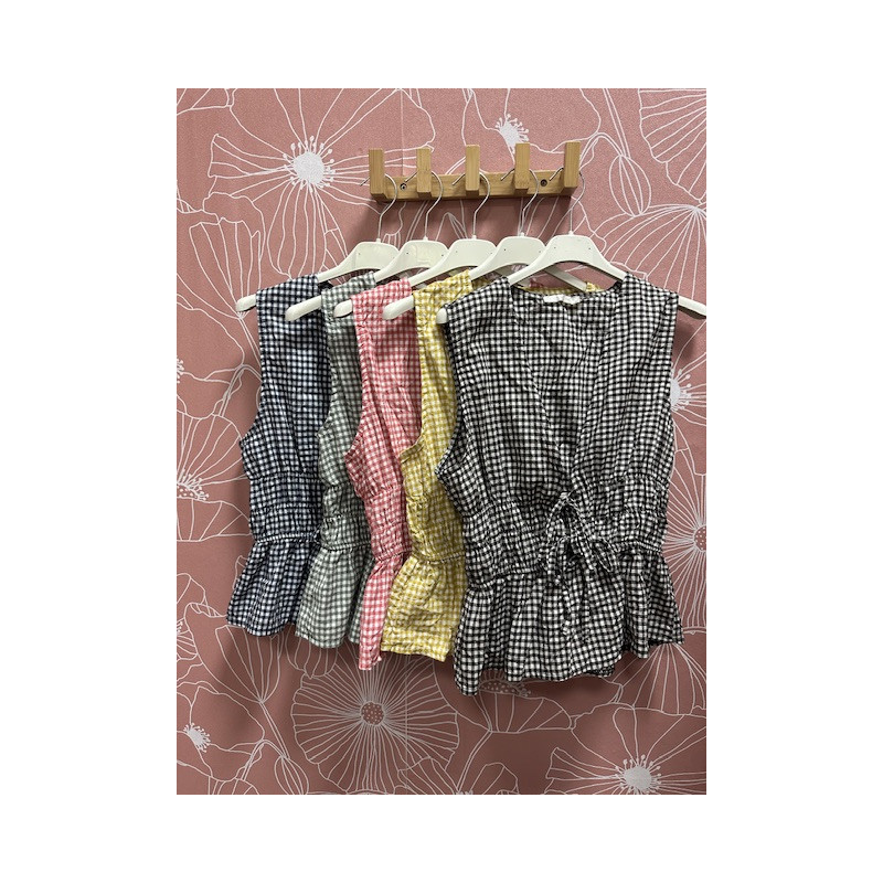 Blusa vichy lazos