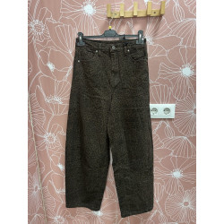 Pantalón vaquero balloon leopardo