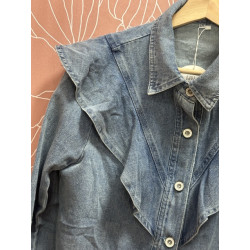 Camisa vaquera volante