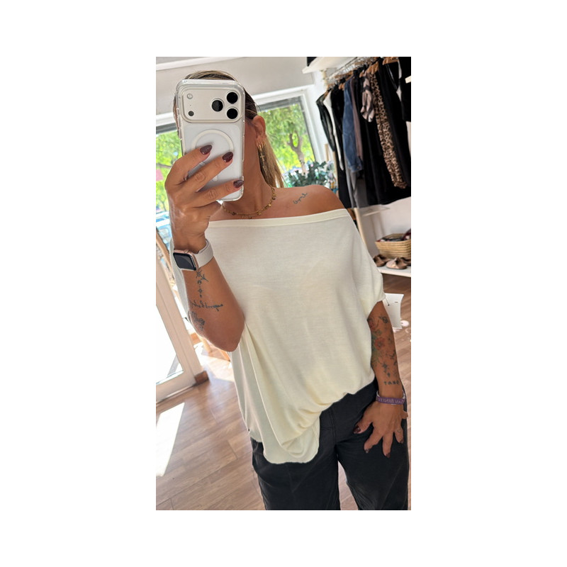 Camiseta punto asimetrica