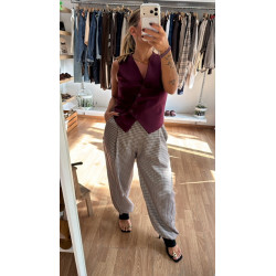 Pantalón bombacho vichy