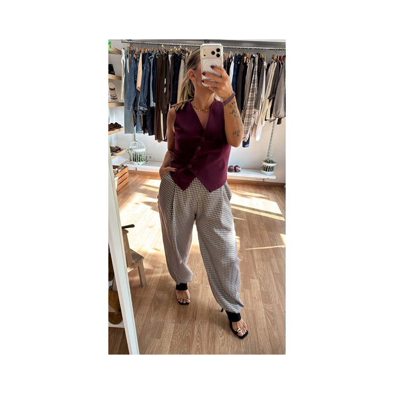 Pantalón bombacho vichy