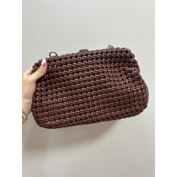 Bolso trenzado piel